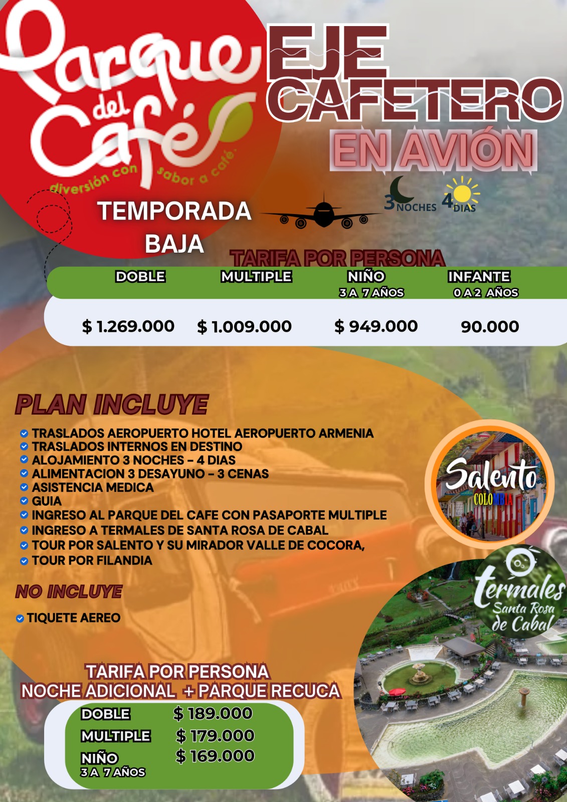 EJE CAFETERO AVION