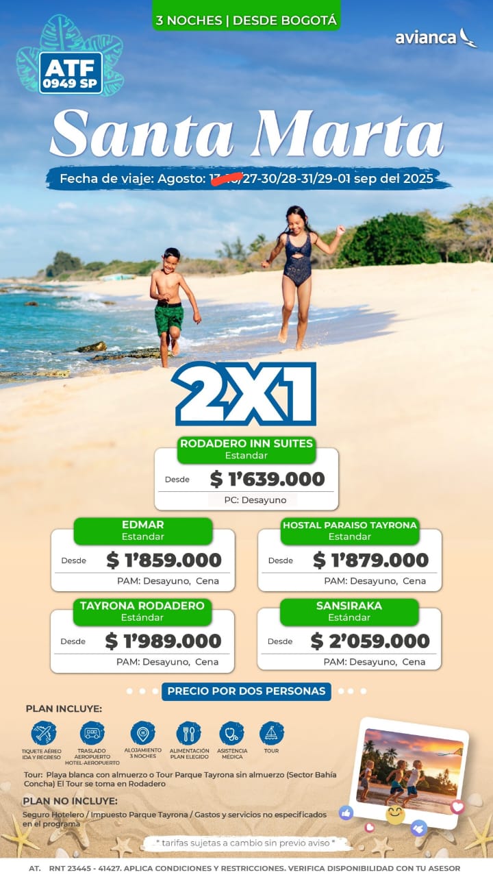 santa marta 2x1