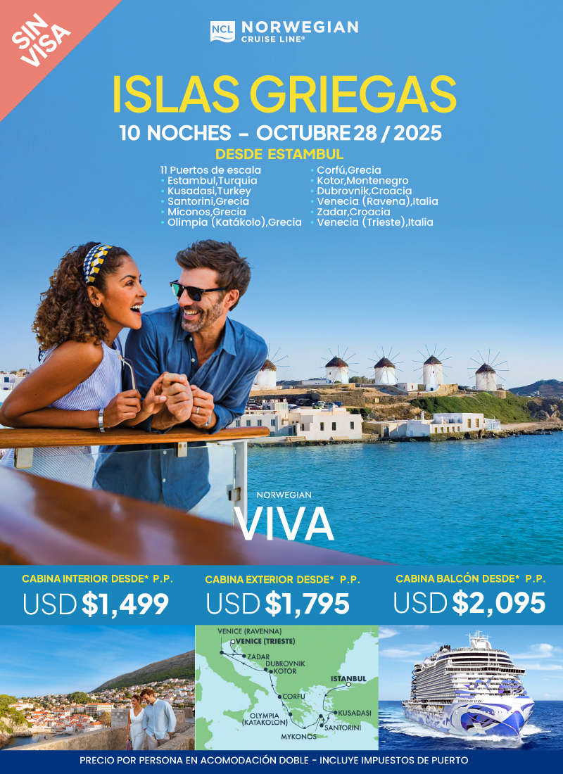 CRUCERO ISLAS GRIEGAS 2025