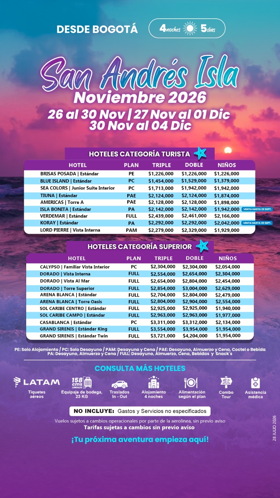 san andres noviembre 26al30